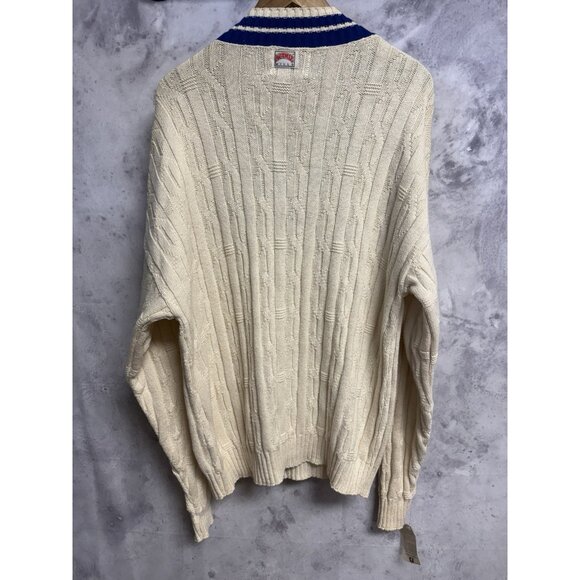 Vintage Nutmeg Mills NBA Knit Sweater Mens XL 23.5x27.5 V Neck New With Tags - Picture 2 of 8
